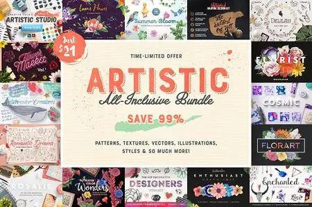 CreativeMarket - Artistic All-Inclusive Bundle