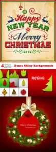 Vectors - X-mas Shiny Backgrounds