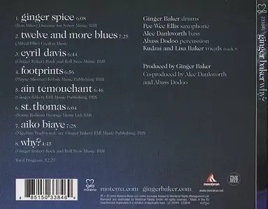 Ginger Baker - Why? (2014) {Motema}