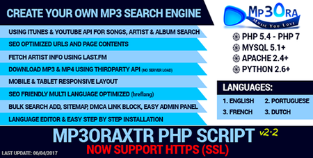 CodeCanyon - Mp3OraXtr v2.2 - PHP Mp3 Search Engine - 19550886