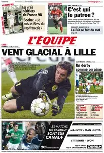 L'Equipe Edition du Samedi 8 Décembre 2012