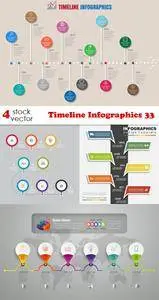 Vectors - Timeline Infographics 33