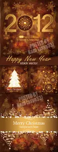 Beige New Year cards 2