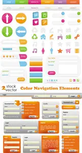 Vectors - Color Navigation Elements