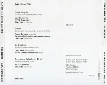 Erkki-Sven Tuur - Oxymoron (2007) {ECM 1919}