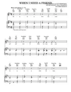 When I need a friend - Coldplay (Piano-Vocal-Guitar)