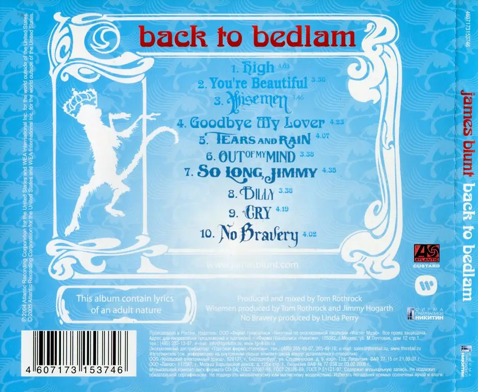 James Blunt Back To Bedlam (2004) {2007, Reissue} / AvaxHome