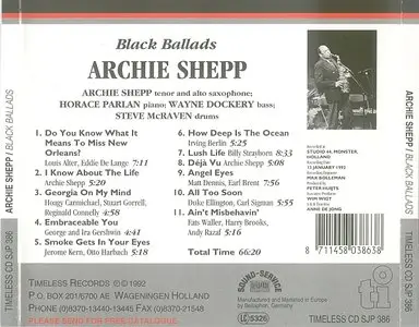 Archie Shepp - Black Ballads (1992) {Timeless Records}
