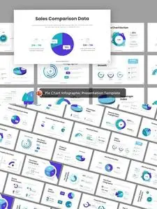 Pie Chart Data Graphic PowerPoint Template