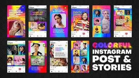 Colorful Instagram Post and Stories 34936859