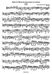 BachJS - Lute Suite BWV 997: 2. Fuga