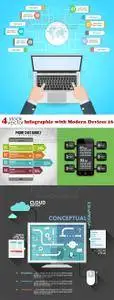 Vectors - Infographic with Modern Devices 16