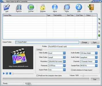 Allok Video to MP4 Converter v4.2.0924 Portable