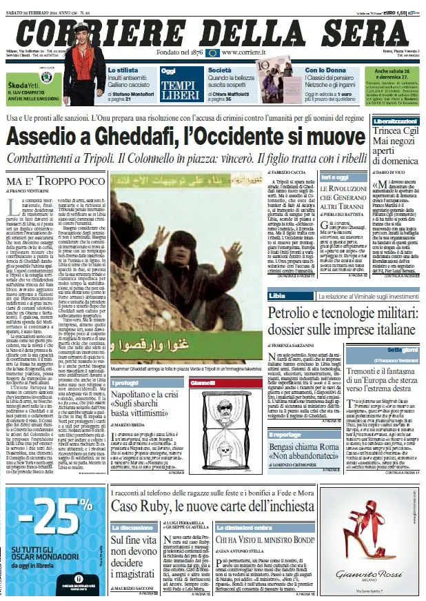 Il Corriere della Sera (26-02-11)