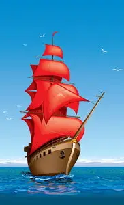 Scarlet Sail Vector