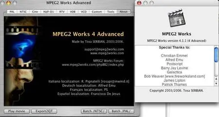 MPEG2 Works Advanced 4.1.1 + QuickTime MPEG2 6.4.1 UB