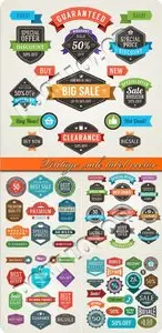 Vintage sale label vector