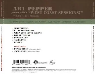 Art Pepper - Art Pepper presents “West Coast Sessions!” Volume 4: Bill Watrous (2017) {Omnivore Recordings rec 1979}