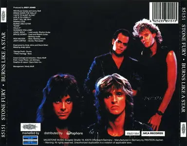 Stone Fury - Burns Like A Star (1984)