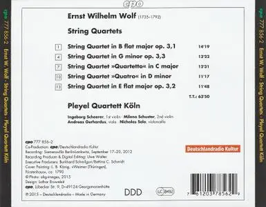 Pleyel Quartett Köln - Ernst Wilhelm Wolf: String Quartets (2015)