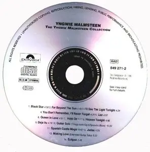 Yngwie Malmsteen - The Yngwie Malmsteen Collection - 1991 Re-up