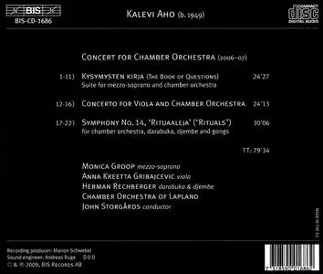 John Storgårds, Chamber Orchestra of Lapland - Kalevi Aho: Kysymysten kirja, Viola Concerto,  Symphony No.14 (2009)