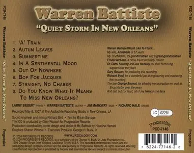Warren Battiste - Quiet Storm in New Orleans [USA, PCD-7146] (2007)