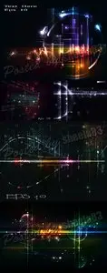 Glowing Digital Backgrounds Vector