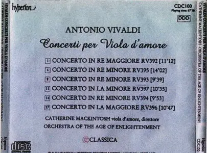 Vivaldi - Concerti per Viola d'Amore - Mackintosh