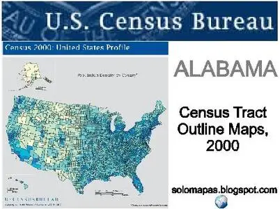 USA CENSUS / Census Tract Outline Maps, 2000 / Alabama