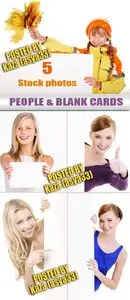 People & blank cards 4