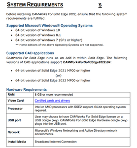 CAMWorks 2022 SP1 for Solid Edge
