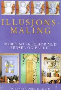 Illusjonsmaling: morsomt interiør med pensel og palett