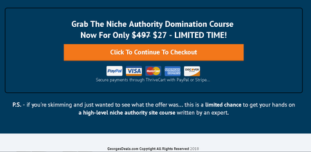 Niche Authority Domination Course - Mark Dickenson and Tony Newton