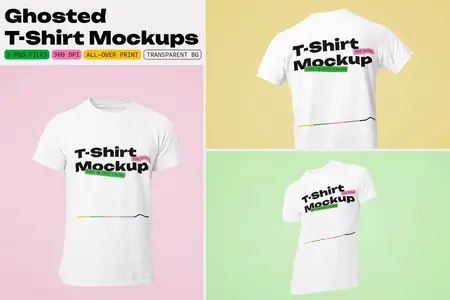 EE - Ghosted T-Shirt Mockups RZH338Z