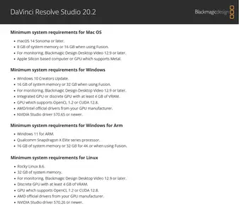 Blackmagic Design DaVinci Resolve Studio 20.2 macOs INTEL