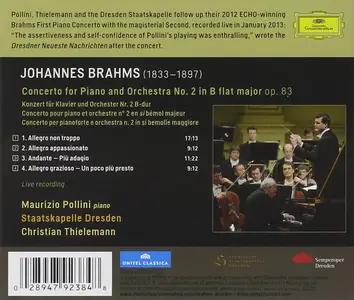 Maurizio Pollini, Christian Thielemann, Staatskapelle Dresden - Brahms: Piano Concerto No. 2 (2014)