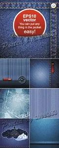 Blue Jeans Backgrounds Vector