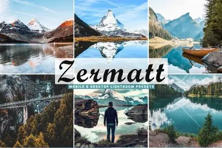Creativemarket - Zermatt Pro Lightroom Presets - 5339739 - Mobile & Desktop