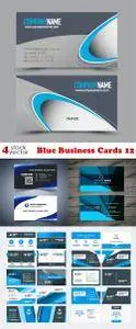 Vectors - Blue Business Cards 12