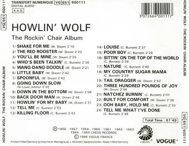 Howlin' Wolf - The Rockin' Chair Album (1962) {1986, Reissue}