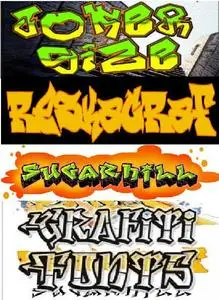 Graffiti fonts set