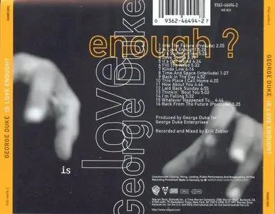 George Duke - Is Love Enough? (1997) {Warner 9362-46494-2}