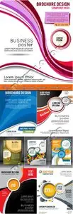 Design business layout for magazine or brochure vector 15