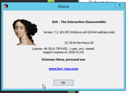 Hex-Rays IDA Pro 7.2.181105 with Decompilers