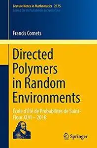 Directed Polymers in Random Environments: École d'Été de Probabilités de Saint-Flour XLVI – 2016 1st Edition (Repost)