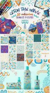 CreativeMarket - Catch the Wave, Seamless Patterns