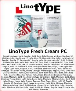 LinoType Fresh Cream PC Font Pack