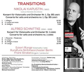 Eckart Runge, Frank Strobel, Rundfunk-Sinfonieorchester Berlin - Kapustin, Schnittke: Cello Concertos (2020)