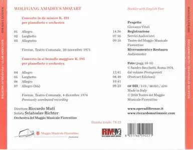 Sviatoslav Richter, Riccadro Muti - Mozart: Piano Concertos K.491 & K.595 (2018)
